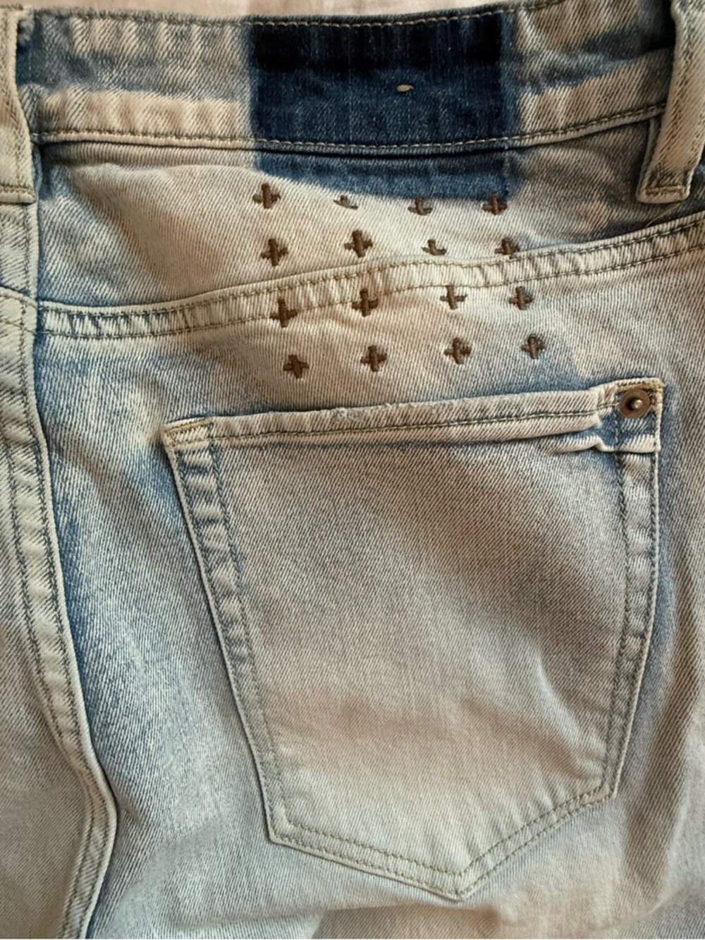 Ksubi Van Winkle Jeans 33 Light Wash Distressed Skinny Denim Trashed Men’s - Picture 7 of 14